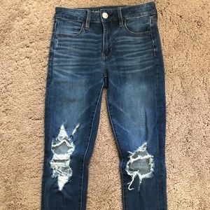 AEO high waisted ripped jeans